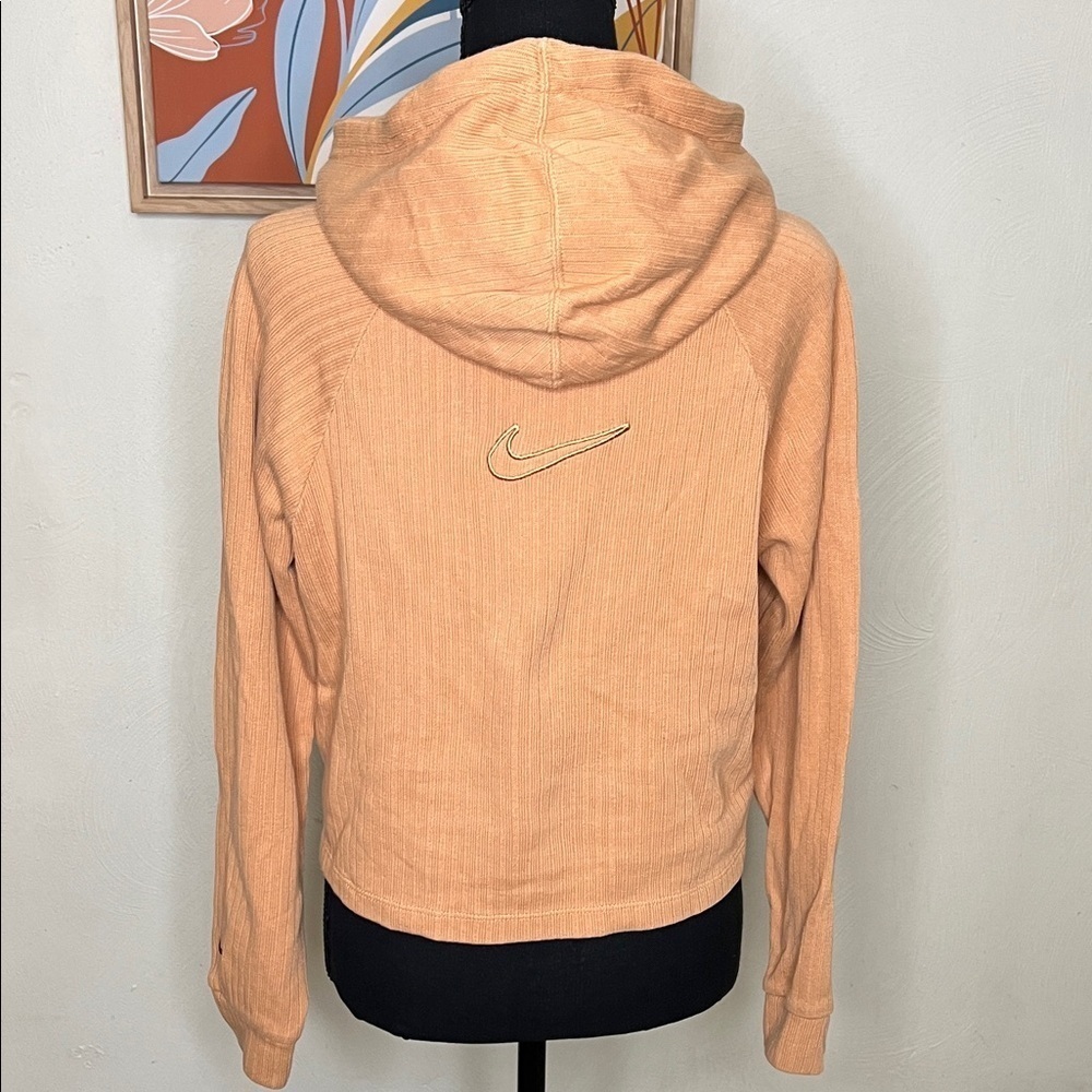 Nike Cotton Knit Hoodie Sweatshirt Size XS in Cognac Color - Picture 6 of 13